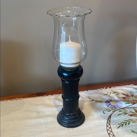 Other - Elegant Black wood base Candle Holder